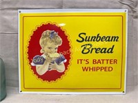 Enamel Sunbeam Bread Sign - 13" x 16"