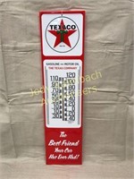 Texaco Green T Oil & Gas Thermometer - 7.5" x 28.5