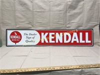 Embossed Horizontal Kendall Motor Oils Sign -