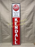 Embossed Vertical Kendall Motor Oils Sign -