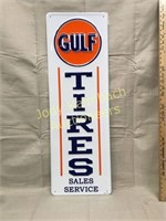 Embossed Gulf Tires Sign -