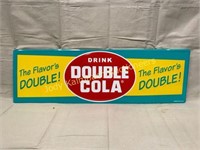 Embossed Double Cola Sign - 13" x 42"
