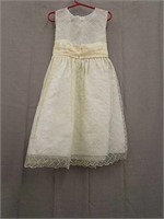 Yellow & White Dress- Size Unknown Little Girls