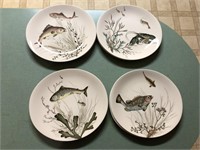 Vintage set of 8 Johnson Bros Fish plates