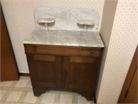 Early American marble top wash stand