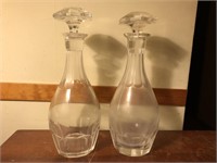 Pair of Bayel Crystal Decanters France