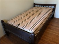 Twin size antique oak bed