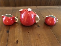 3 pcs Hall's Vintage Tea pot & mini's