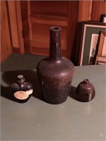 (3) pcs Early bottles, liquor & Ink