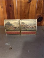 Pair early English ceramic bookends