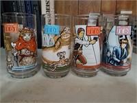 Lot of 4 Star Wars Drinking glasses from BK