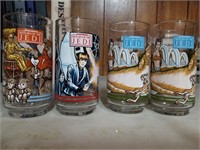 Lot of 4 Star wars drinking glasses from BK