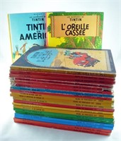 Tintin. Lot de 22 volumes dos imprimés