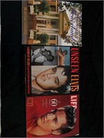 3 Elvis books and a magazine