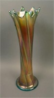 Beautiful Dugan Aqua/ Marigold Spiralex Vase.