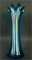 Northwood Sapphire Thin Rib Mid-Size Vase. 14 ¾”