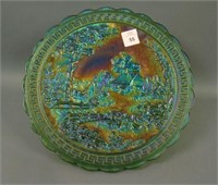 Beautiful Imperial Green Homestead Chop Plate.