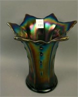 Dugan Purple Squatty Flared Target Vase. 7 1/4"