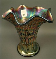 Fenton Amethyst April Showers Squatty Vase with