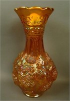 Imperial Marigold Loganberry Vase. Very Scarce
