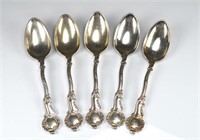 Five German D. Vollgold & Sohne silver tablespoons