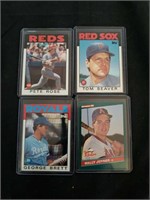 4 1986 baseball cards