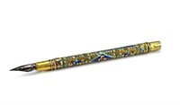 Russian gilded and enameled straight pen