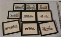 Train memorabilia framed prints