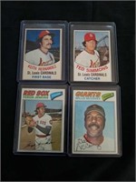 4 1977 baseball cards