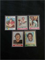 5 1974 football cards