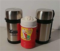 3 large thermos bottles