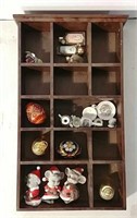 Shelving with miniatures