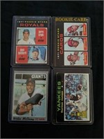 1 1970 and 3 1971 baseballcards