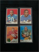 4 1969 football cards