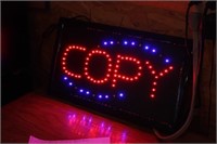 Lighted "Copy" Sign 10 x 19