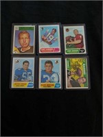 6 1968 football cards