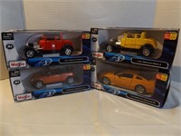 1:24 MUSTANG GT, TWO (2)  '29 FORD MODEL A & MINI