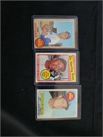 3 1968 baseball cards