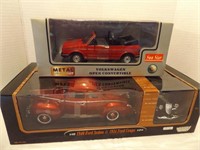1:18 VW CONVERTIBLE, '40 FORD COUPE & 1:24 34 FORD