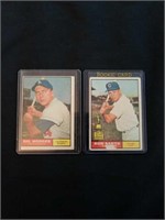 1961 Topps Gil Hodges and Ron Santo Rookie card