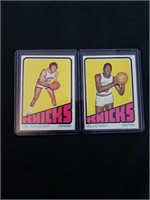 1972-73 Topps Dave DeBusschere and Willis Reed