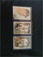 3 1957 topps baseball cards Ed Mathews, Ken