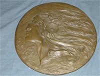 Bronze Indian Plaque, Bern Schutte