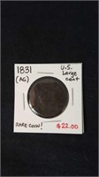 1831 United States large cent rare coin