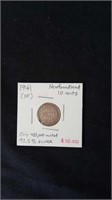 1941 Newfoundland 10 cent piece
