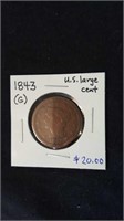 1843 United States large cent