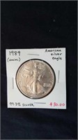 1989 uncirculated American Silver Eagle