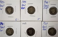 Barber dimes (10)