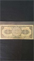 1950 Mexican currency one peso