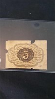 1862 5 cent